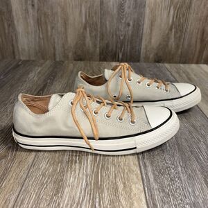 Converse All Star Womens US Size 7 Gray Lace Up Sneaker Shoes Leather Laces